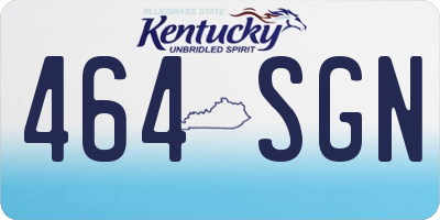 KY license plate 464SGN