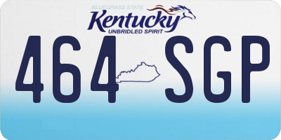 KY license plate 464SGP