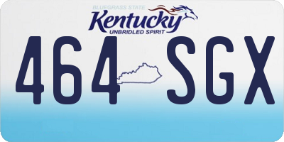 KY license plate 464SGX
