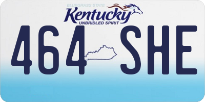 KY license plate 464SHE