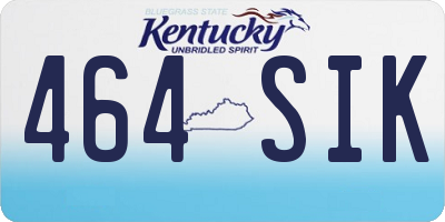 KY license plate 464SIK