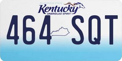 KY license plate 464SQT