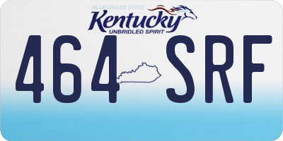 KY license plate 464SRF