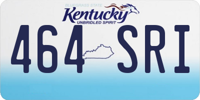 KY license plate 464SRI