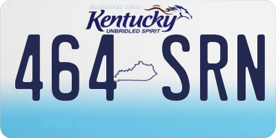 KY license plate 464SRN
