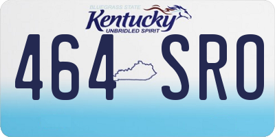 KY license plate 464SRO