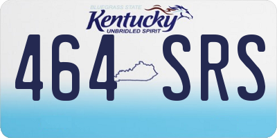 KY license plate 464SRS