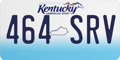 KY license plate 464SRV