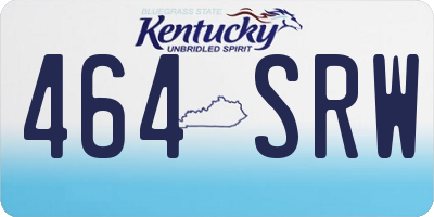 KY license plate 464SRW