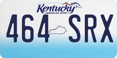 KY license plate 464SRX