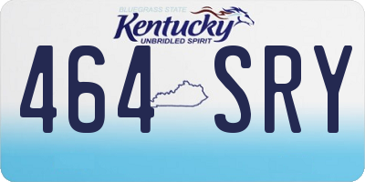 KY license plate 464SRY