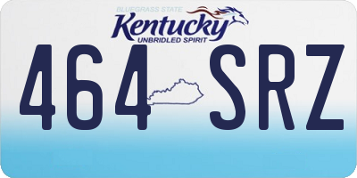 KY license plate 464SRZ