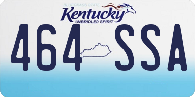 KY license plate 464SSA