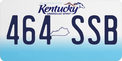 KY license plate 464SSB