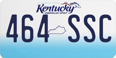 KY license plate 464SSC