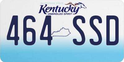 KY license plate 464SSD