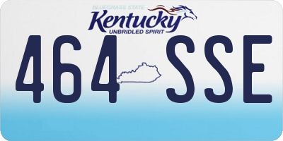 KY license plate 464SSE