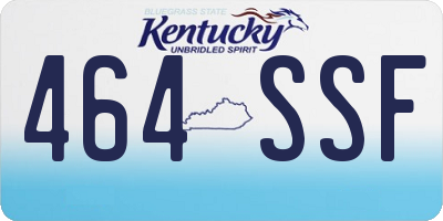 KY license plate 464SSF