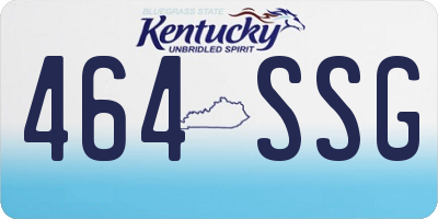 KY license plate 464SSG