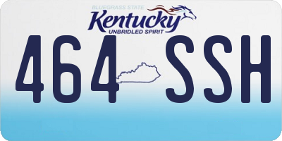 KY license plate 464SSH