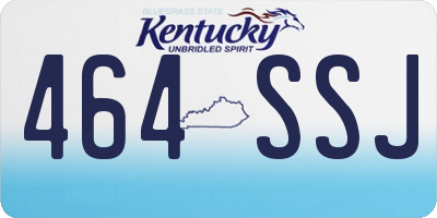 KY license plate 464SSJ