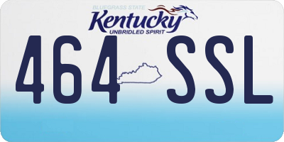 KY license plate 464SSL