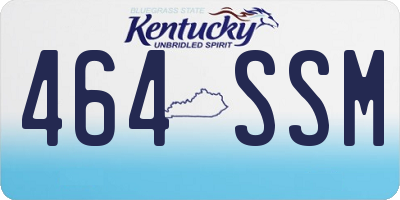 KY license plate 464SSM