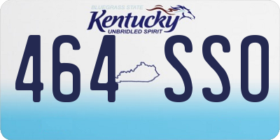 KY license plate 464SSO