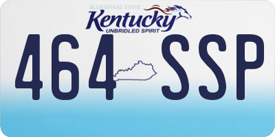 KY license plate 464SSP