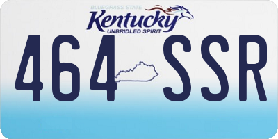 KY license plate 464SSR