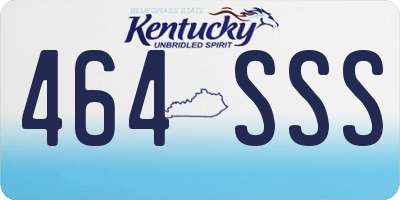 KY license plate 464SSS