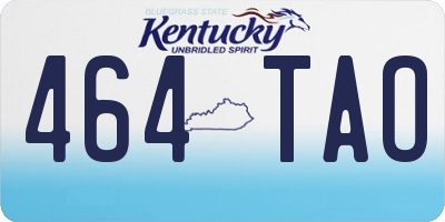 KY license plate 464TAO