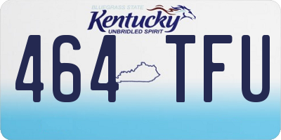 KY license plate 464TFU