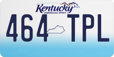 KY license plate 464TPL