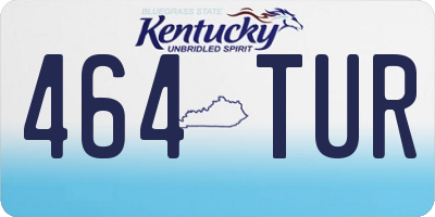 KY license plate 464TUR