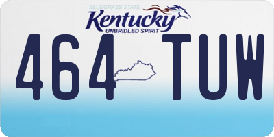 KY license plate 464TUW