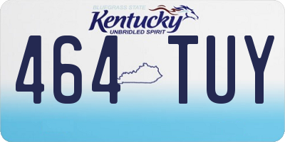 KY license plate 464TUY