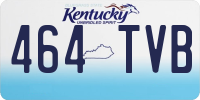 KY license plate 464TVB