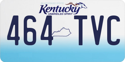 KY license plate 464TVC