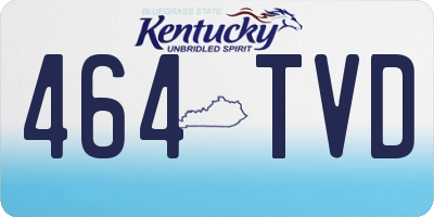 KY license plate 464TVD