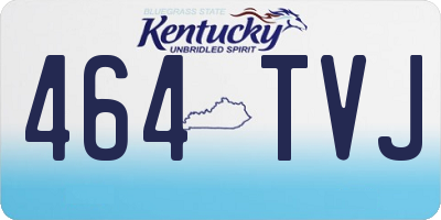KY license plate 464TVJ