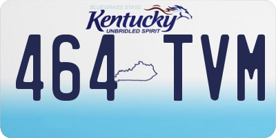 KY license plate 464TVM