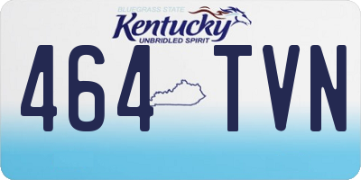 KY license plate 464TVN