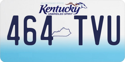 KY license plate 464TVU