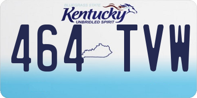 KY license plate 464TVW