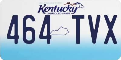 KY license plate 464TVX