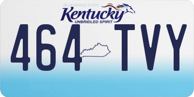 KY license plate 464TVY