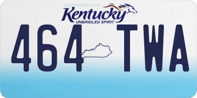 KY license plate 464TWA