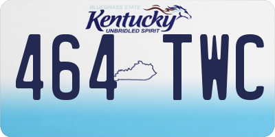 KY license plate 464TWC