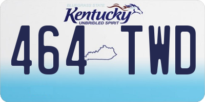 KY license plate 464TWD